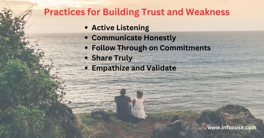 practices for building trust and weakness